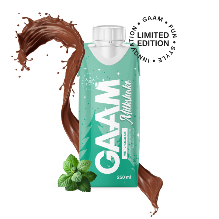 GAAM Milkshake 250 ml Mint Chocolate in the group Bars, Drinks & Snacks / Drinks at Gaamnutrition.com (Proteinbolaget i Sverige AB) (PB-220920-4)
