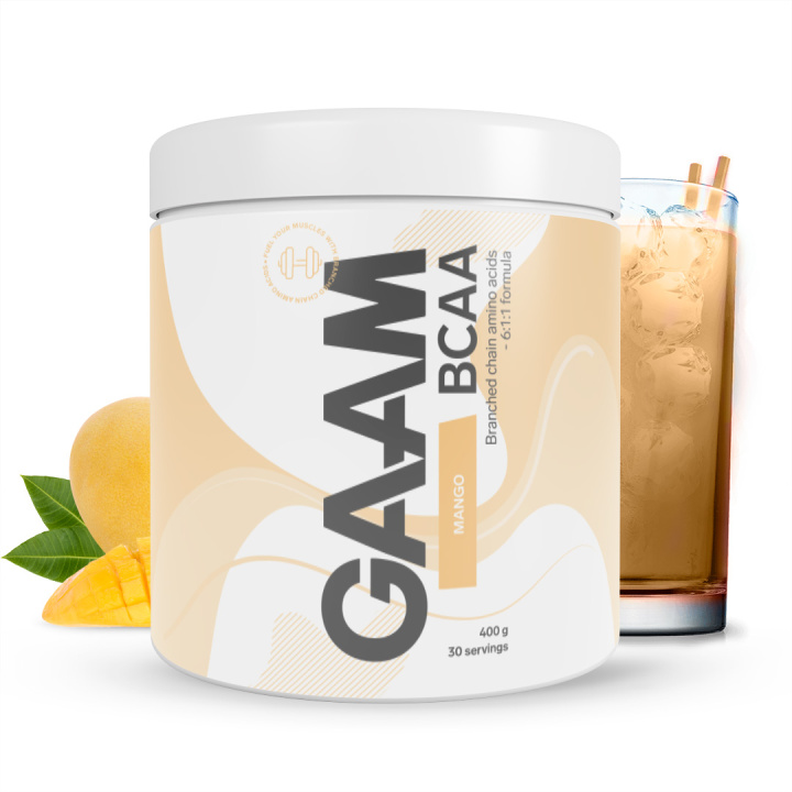 GAAM BCAA 400 g Mango in the group Nutrition / Amino Acids at Gaamnutrition.com (Proteinbolaget i Sverige AB) (PB-5851-17)