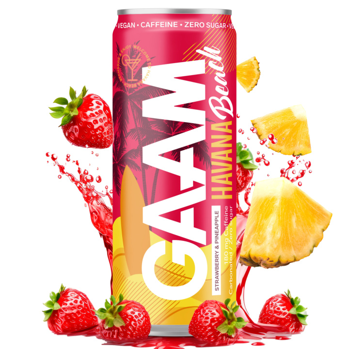 GAAM Energy 330 ml Havana Beach in the group Bars, Drinks & Snacks / Drinks at Gaamnutrition.com (Proteinbolaget i Sverige AB) (PB-6268-8)